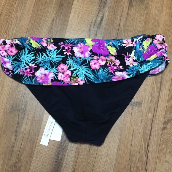Bleu Rod Black Flower Bathing Suit Bottoms - Picture 3 of 5